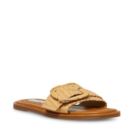 Sandalias de Diapositivas Steve Madden Della Natural Mujer Marrones | ES MA69E4